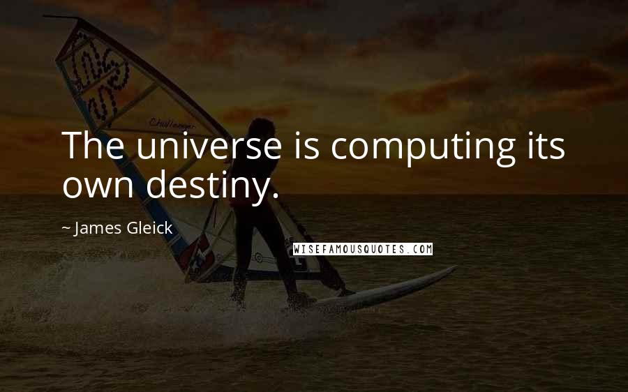 James Gleick Quotes: The universe is computing its own destiny.