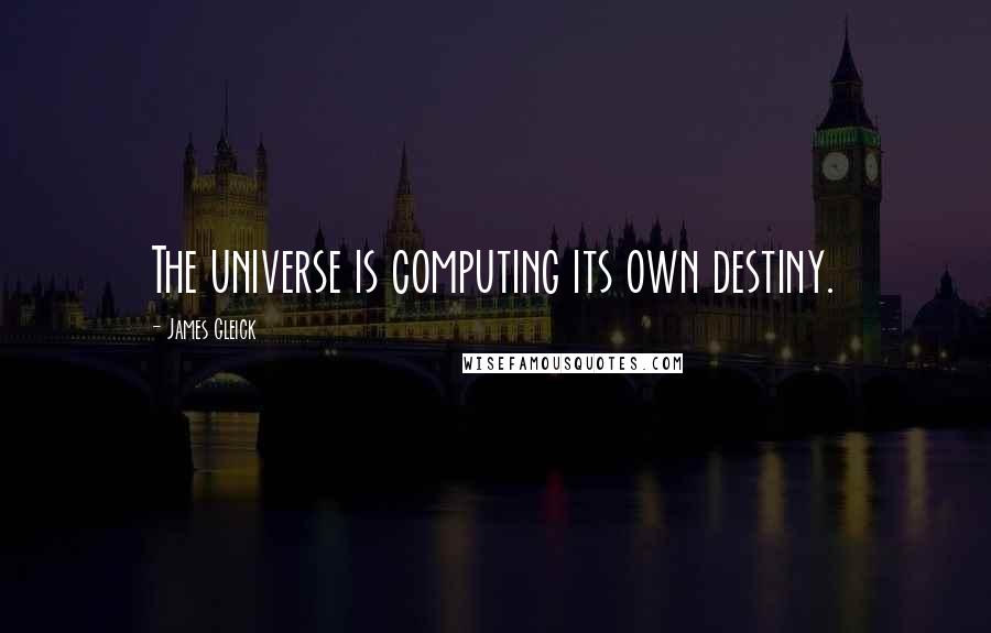 James Gleick Quotes: The universe is computing its own destiny.