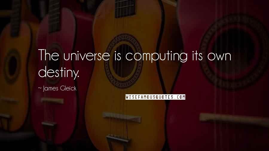 James Gleick Quotes: The universe is computing its own destiny.