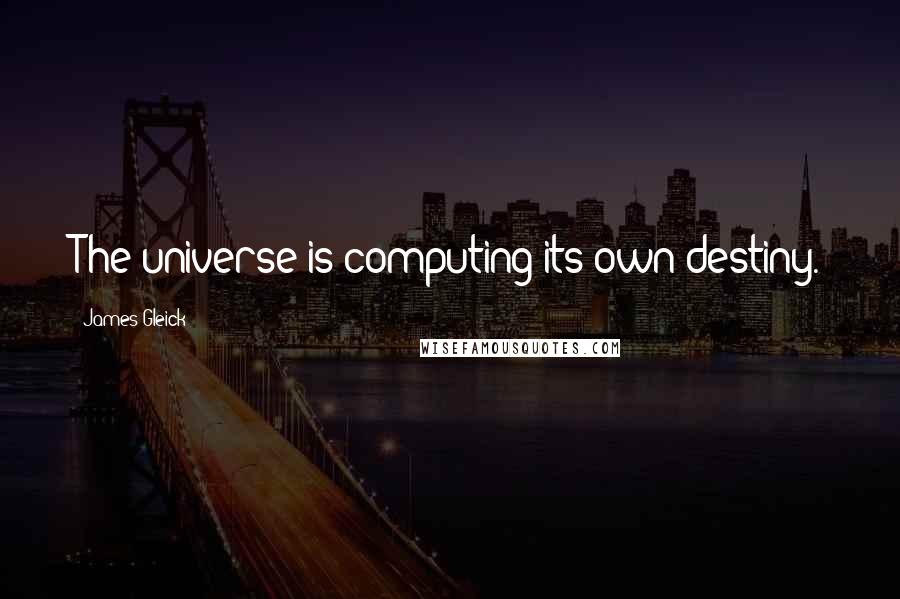 James Gleick Quotes: The universe is computing its own destiny.