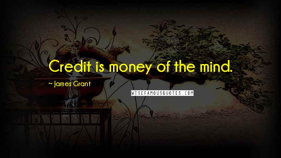 James Grant Quotes: Credit is money of the mind.