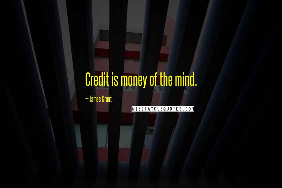 James Grant Quotes: Credit is money of the mind.
