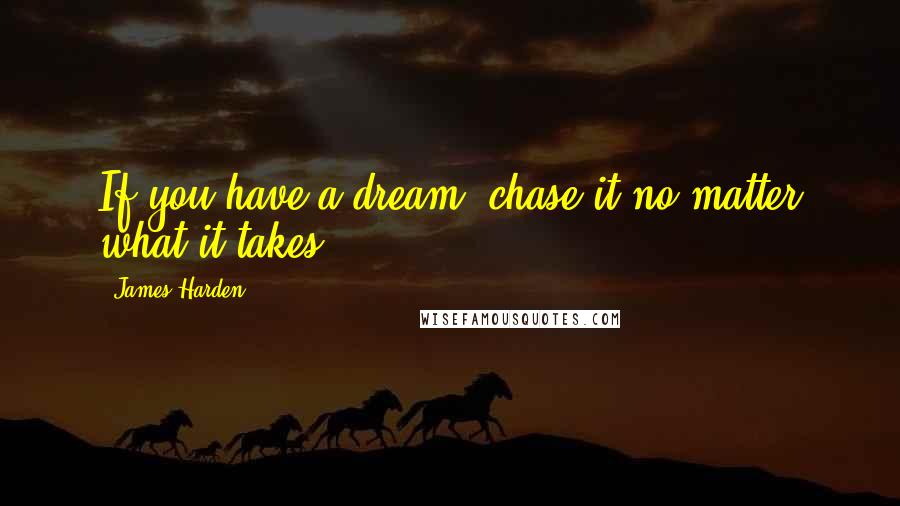 James Harden Quotes: If you have a dream, chase it no matter what it takes.