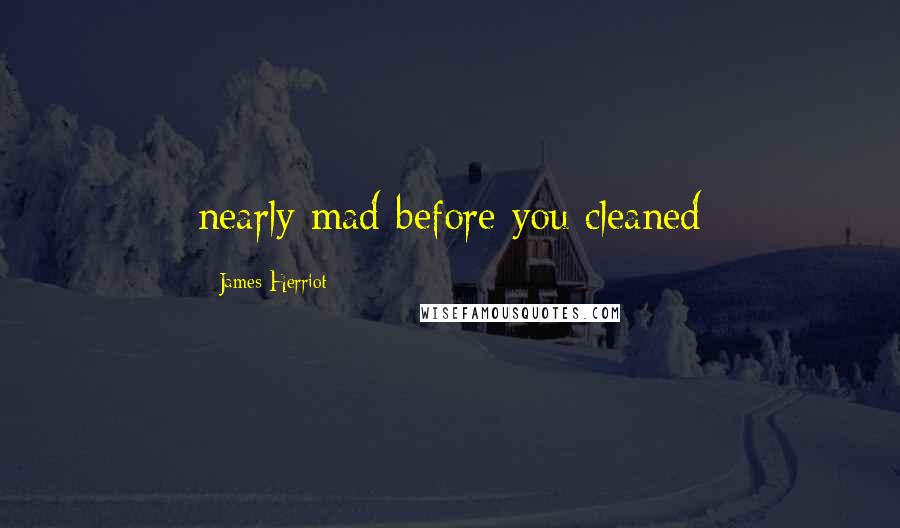 James Herriot Quotes: nearly mad before you cleaned