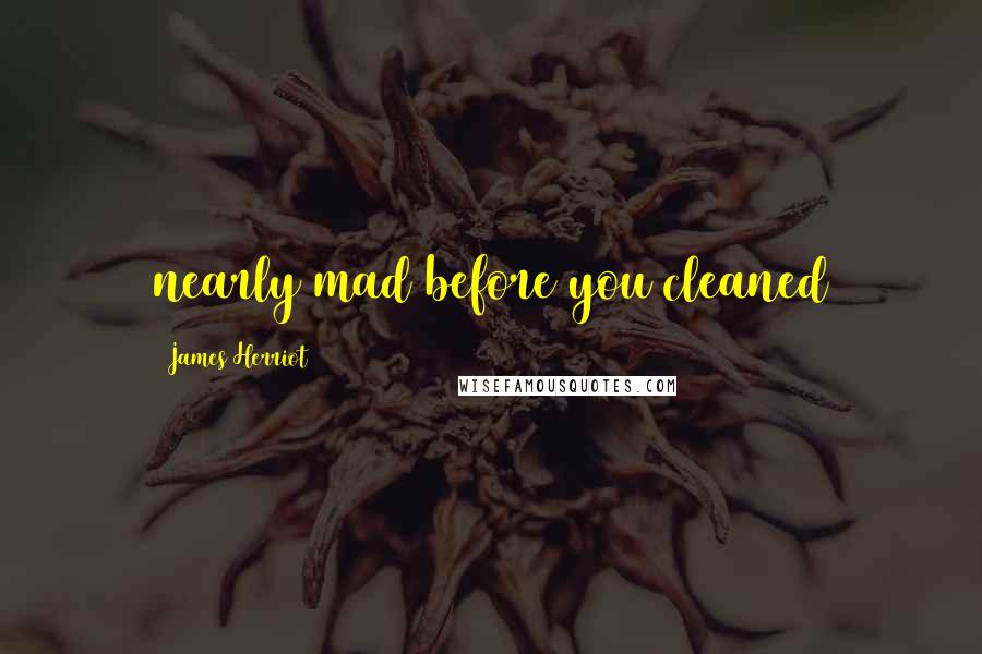 James Herriot Quotes: nearly mad before you cleaned