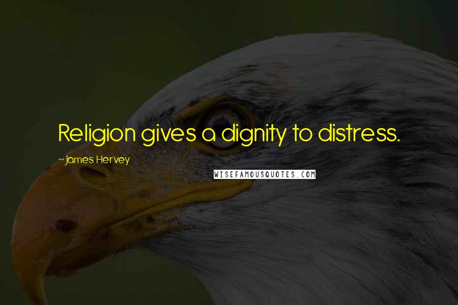 James Hervey Quotes: Religion gives a dignity to distress.