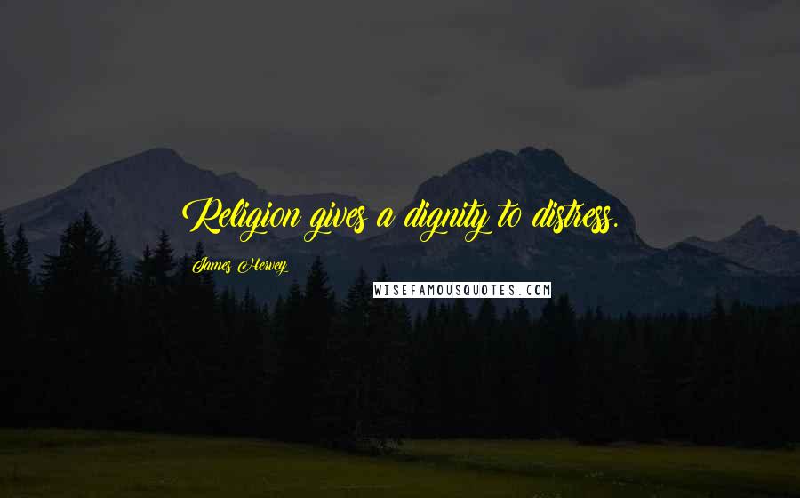 James Hervey Quotes: Religion gives a dignity to distress.