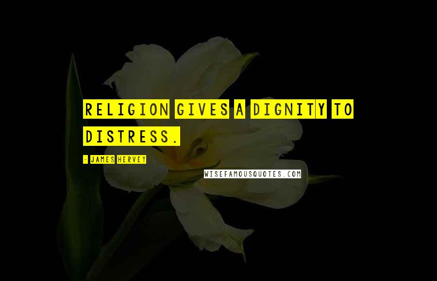 James Hervey Quotes: Religion gives a dignity to distress.