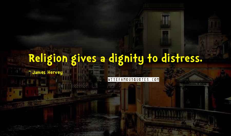 James Hervey Quotes: Religion gives a dignity to distress.