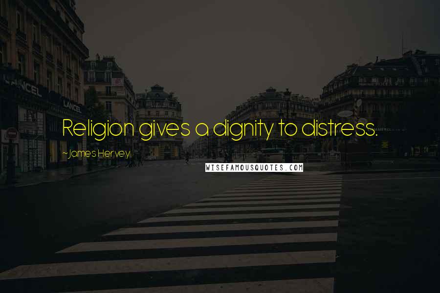 James Hervey Quotes: Religion gives a dignity to distress.