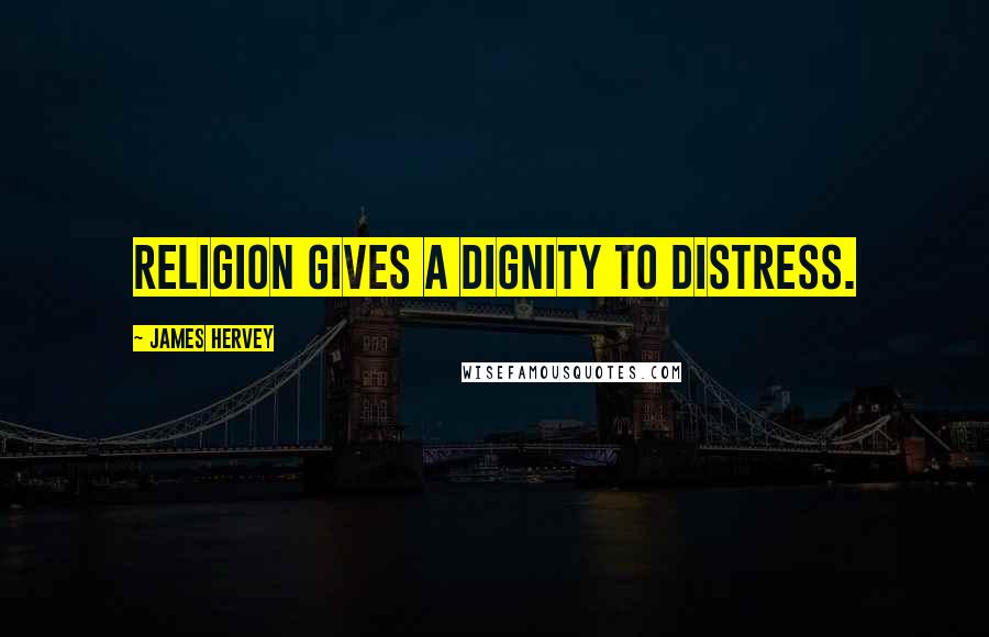 James Hervey Quotes: Religion gives a dignity to distress.