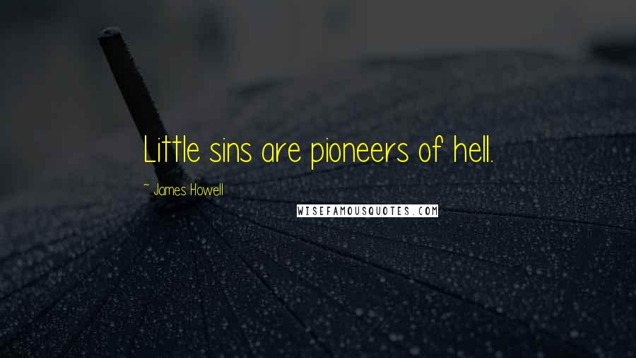 James Howell Quotes: Little sins are pioneers of hell.