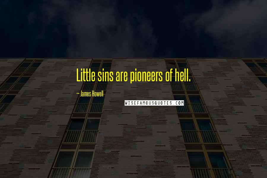 James Howell Quotes: Little sins are pioneers of hell.