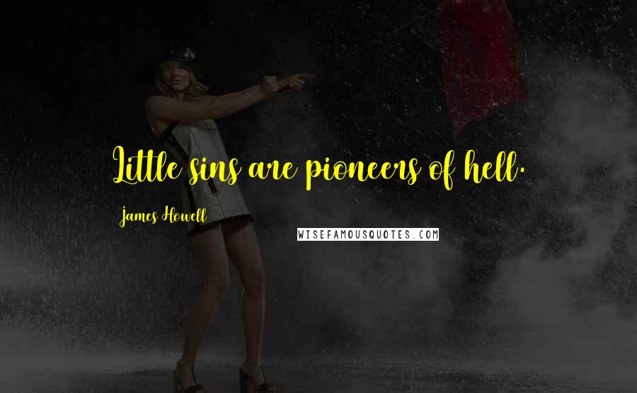 James Howell Quotes: Little sins are pioneers of hell.