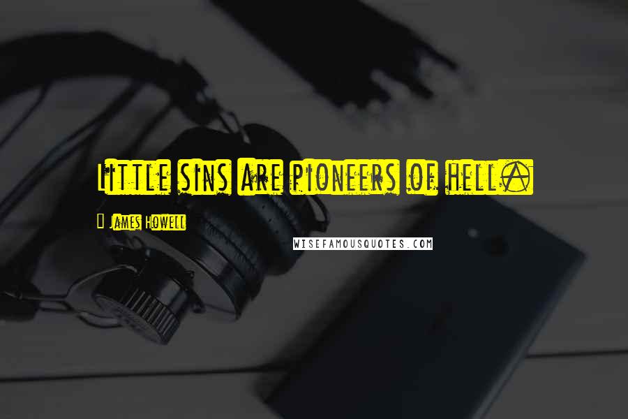 James Howell Quotes: Little sins are pioneers of hell.