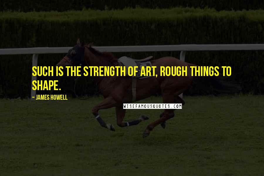 James Howell Quotes: Such is the strength of art, rough things to shape.