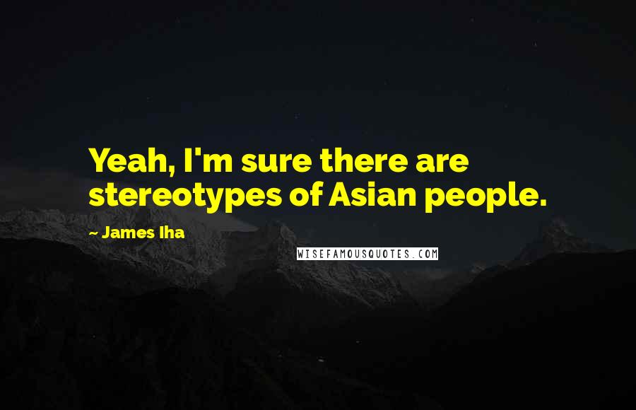 James Iha Quotes: Yeah, I'm sure there are stereotypes of Asian people.