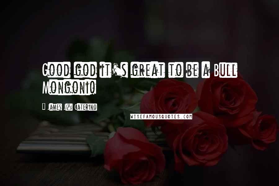 James J. Caterino Quotes: Good god it's great to be a Bull Mongoni!