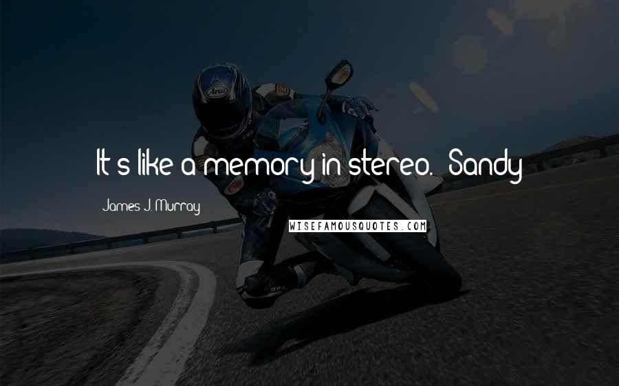 James J. Murray Quotes: It's like a memory in stereo." Sandy