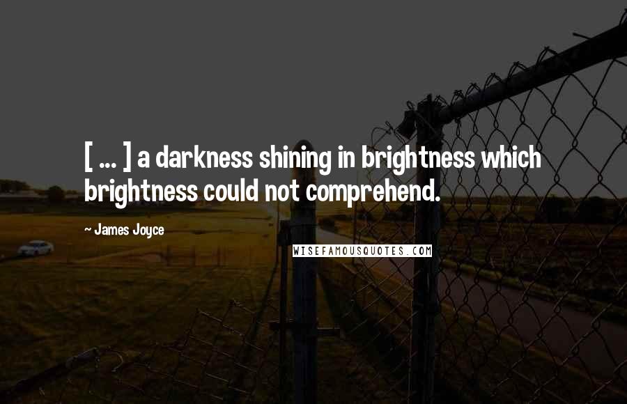 James Joyce Quotes: [ ... ] a darkness shining in brightness which brightness could not comprehend.