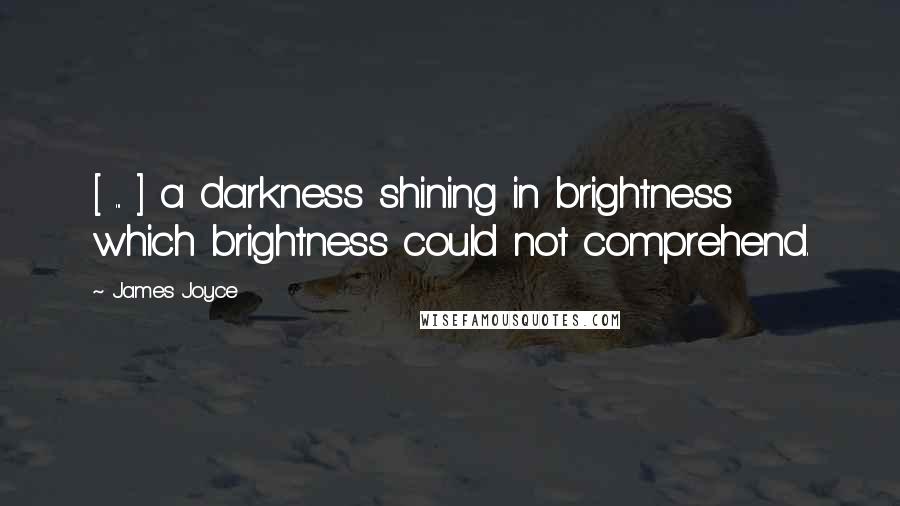 James Joyce Quotes: [ ... ] a darkness shining in brightness which brightness could not comprehend.