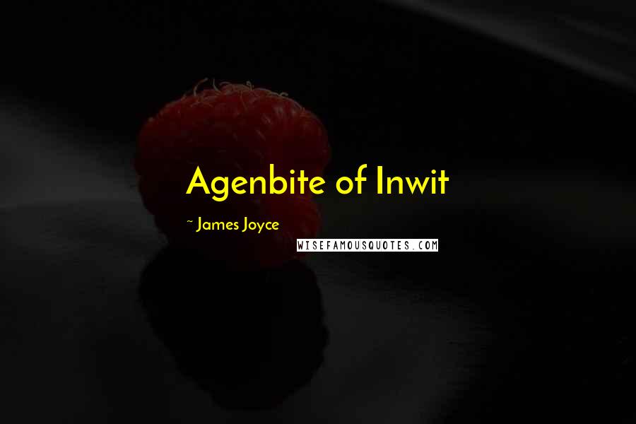 James Joyce Quotes: Agenbite of Inwit