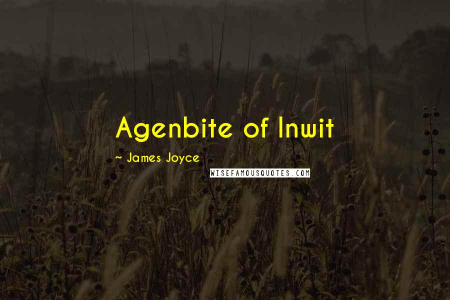 James Joyce Quotes: Agenbite of Inwit