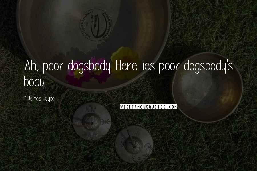 James Joyce Quotes: Ah, poor dogsbody! Here lies poor dogsbody's body.