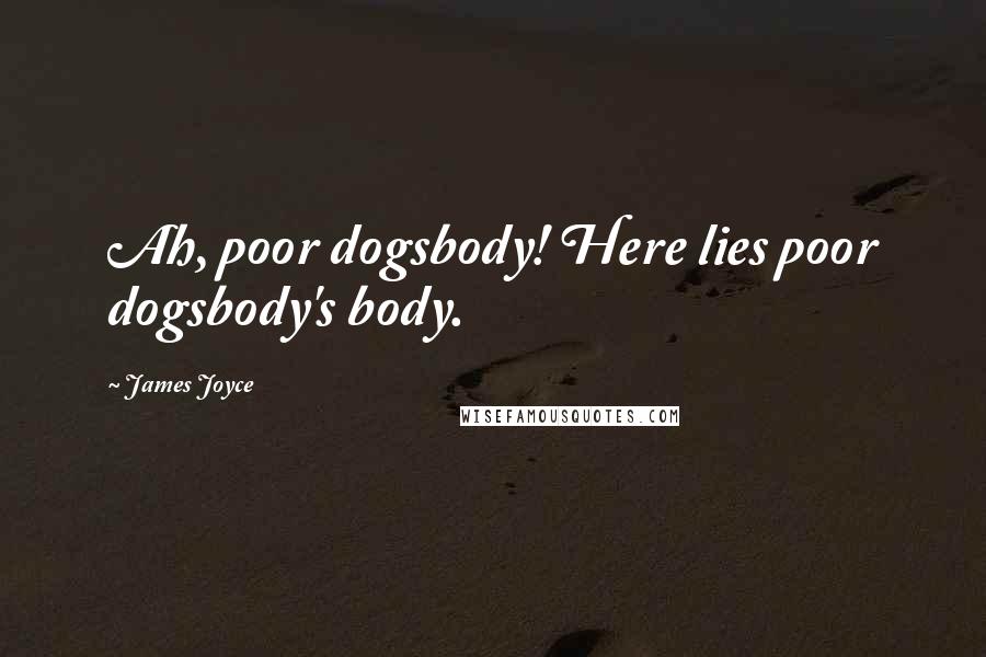 James Joyce Quotes: Ah, poor dogsbody! Here lies poor dogsbody's body.