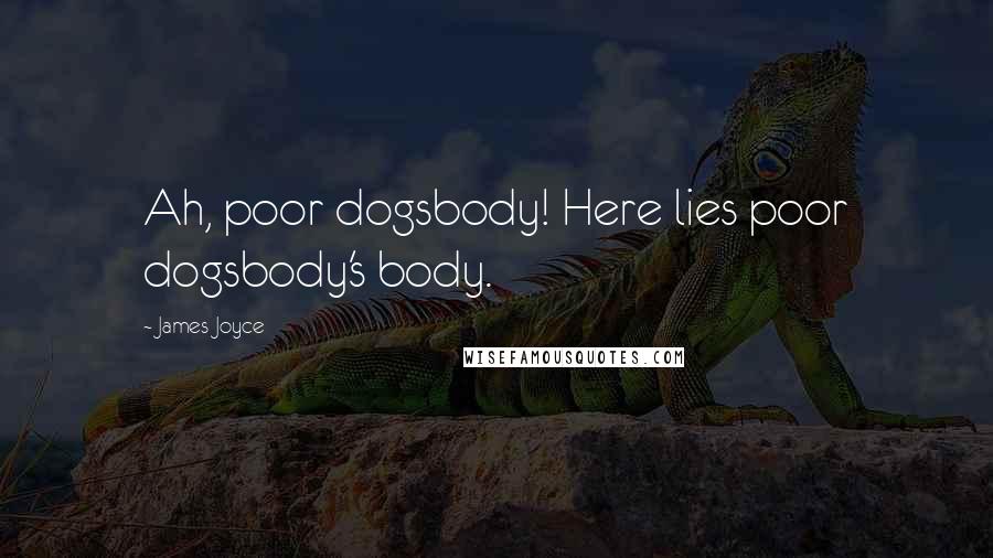James Joyce Quotes: Ah, poor dogsbody! Here lies poor dogsbody's body.