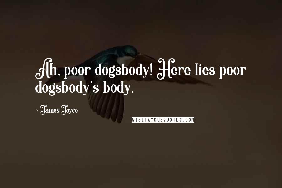 James Joyce Quotes: Ah, poor dogsbody! Here lies poor dogsbody's body.