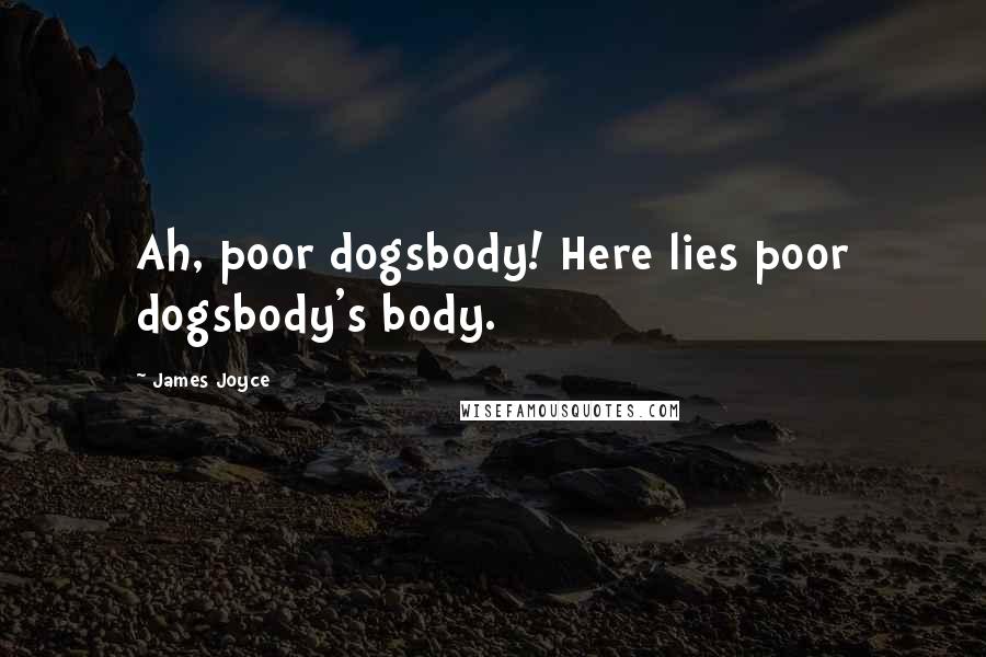 James Joyce Quotes: Ah, poor dogsbody! Here lies poor dogsbody's body.