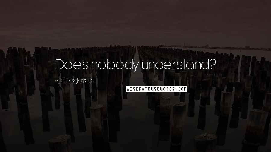 James Joyce Quotes: Does nobody understand?