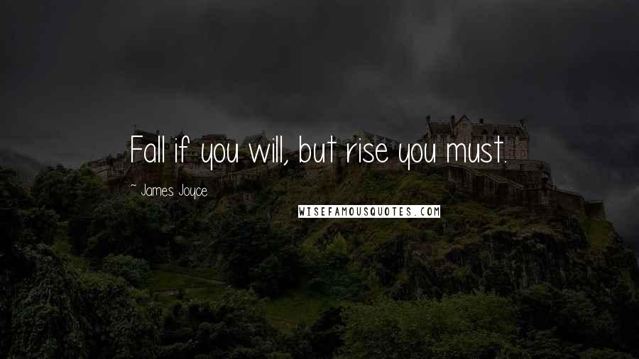 James Joyce Quotes: Fall if you will, but rise you must.