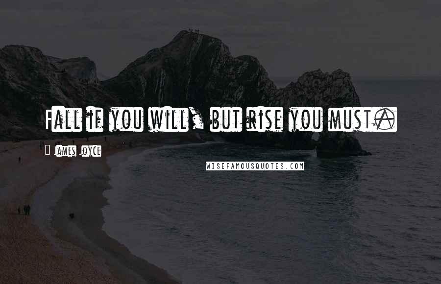 James Joyce Quotes: Fall if you will, but rise you must.