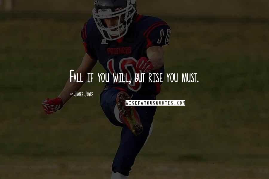 James Joyce Quotes: Fall if you will, but rise you must.