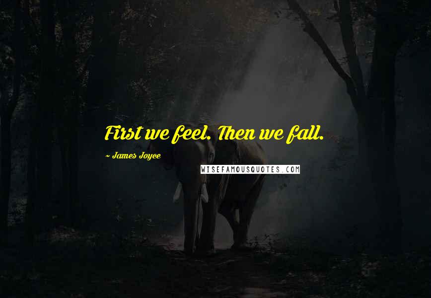 James Joyce Quotes: First we feel. Then we fall.