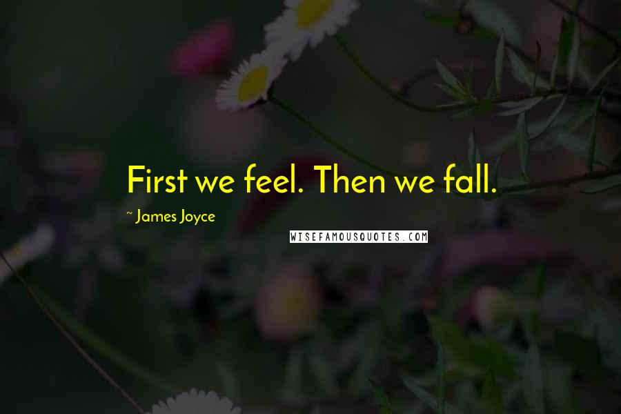 James Joyce Quotes: First we feel. Then we fall.