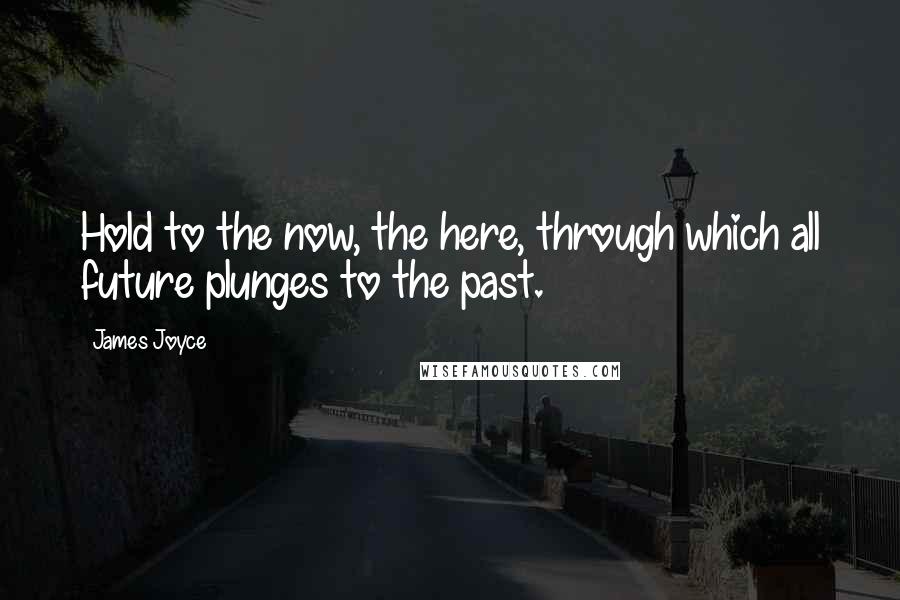 James Joyce Quotes: Hold to the now, the here, through which all future plunges to the past.