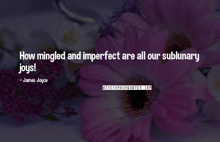 James Joyce Quotes: How mingled and imperfect are all our sublunary joys!