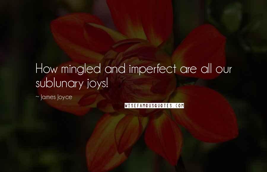 James Joyce Quotes: How mingled and imperfect are all our sublunary joys!