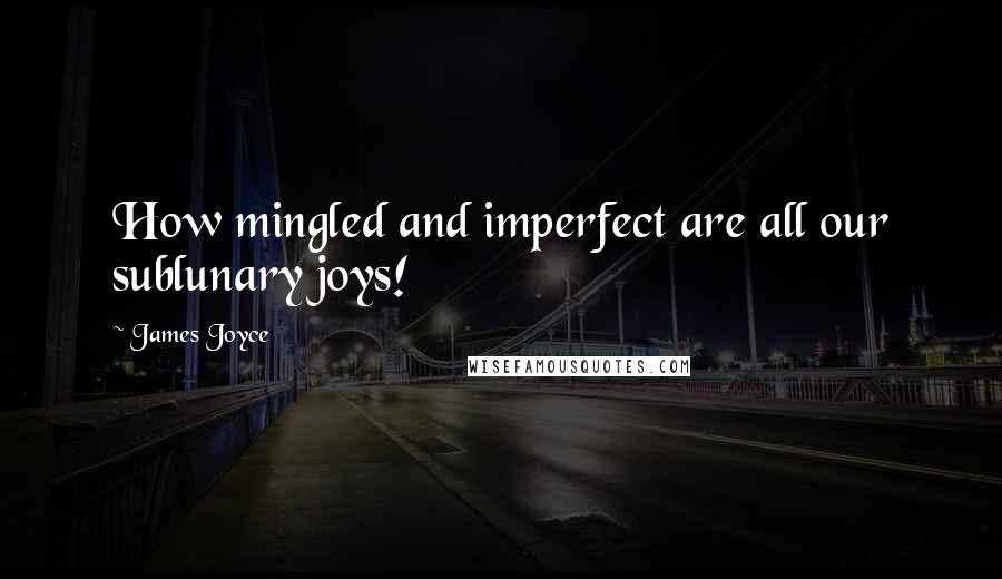 James Joyce Quotes: How mingled and imperfect are all our sublunary joys!