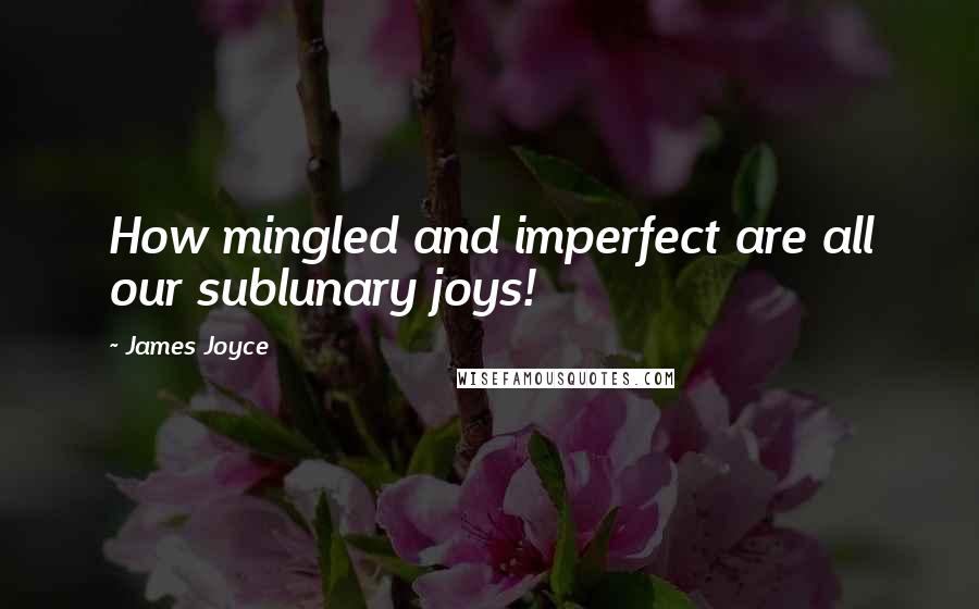 James Joyce Quotes: How mingled and imperfect are all our sublunary joys!