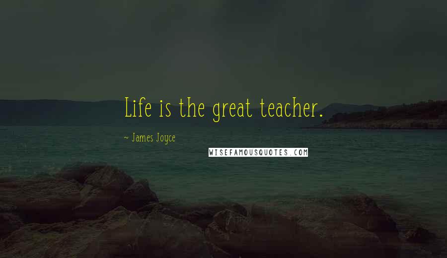 James Joyce Quotes: Life is the great teacher.