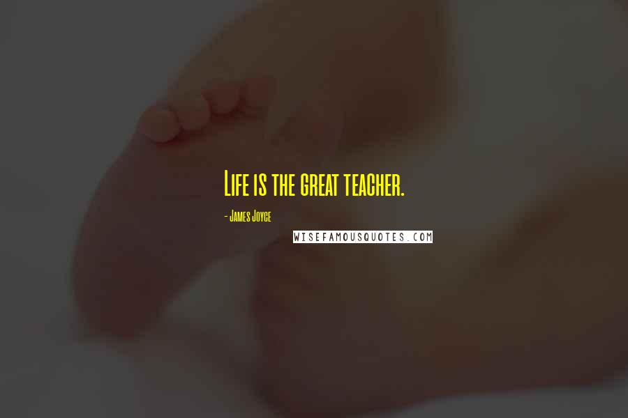 James Joyce Quotes: Life is the great teacher.