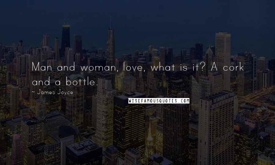 James Joyce Quotes: Man and woman, love, what is it? A cork and a bottle.