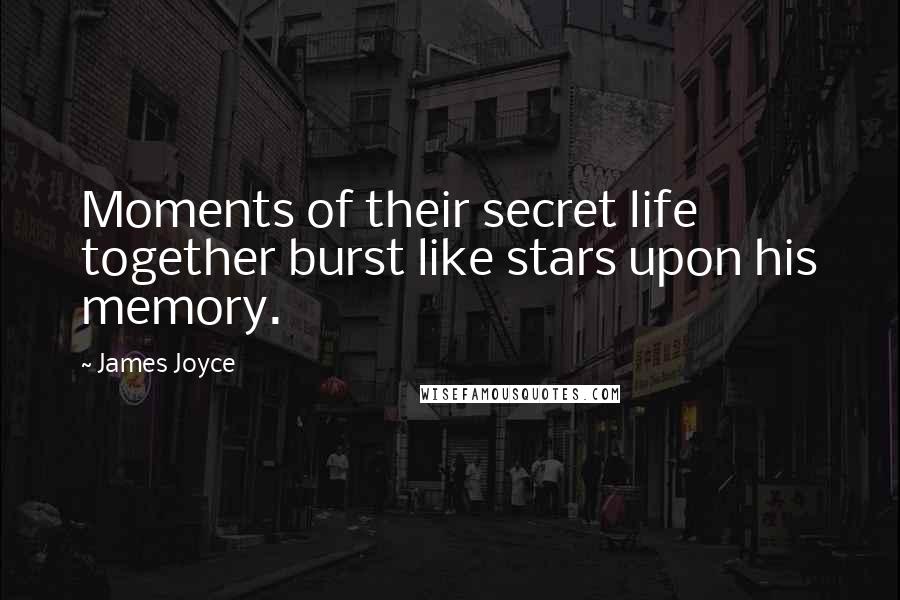 James Joyce Quotes: Moments of their secret life together burst like stars upon his memory.