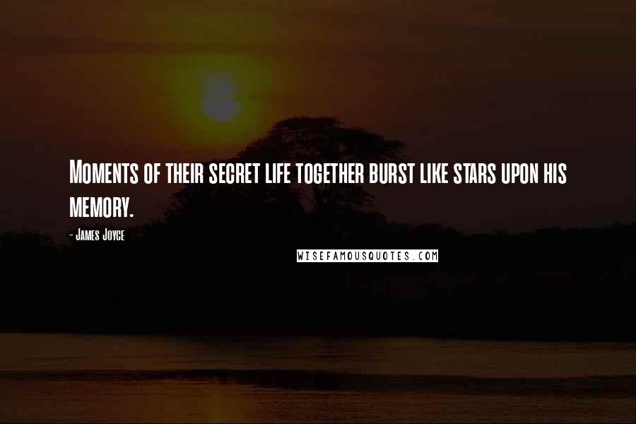 James Joyce Quotes: Moments of their secret life together burst like stars upon his memory.