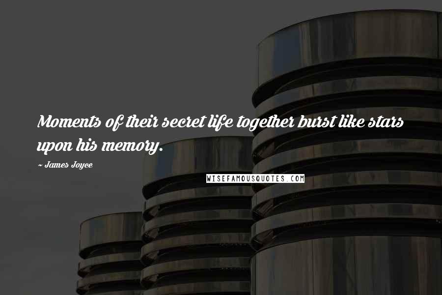 James Joyce Quotes: Moments of their secret life together burst like stars upon his memory.