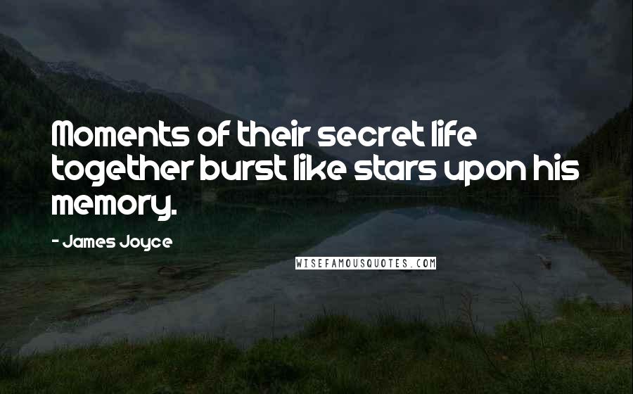 James Joyce Quotes: Moments of their secret life together burst like stars upon his memory.